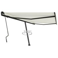 vidaXL Standmarkise Einziehbar Handbetrieben 450x300 cm...