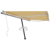 vidaXL Standmarkise Einziehbar Handbetrieben 450x300 cm...