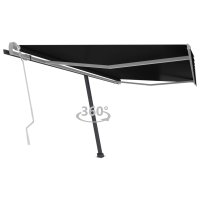 vidaXL Standmarkise Einziehbar Handbetrieben 450x300 cm...