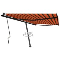 vidaXL Standmarkise Einziehbar Handbetrieben 450x300 cm...