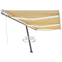 vidaXL Gelenkarmmarkise Einziehbar mit LED 600x300 cm...