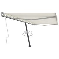 vidaXL Standmarkise Einziehbar Handbetrieben 450x350 cm...