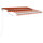 vidaXL Gelenkarmmarkise Einziehbar mit Pfosten 3x2,5 m Orange Braun