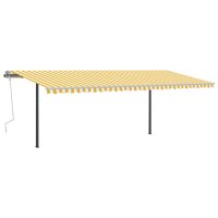 vidaXL Gelenkarmmarkise Einziehbar mit LED 6x3,5 m Gelb...