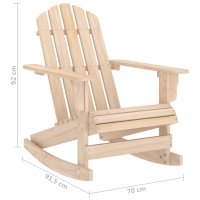 vidaXL Adirondack-Schaukelstuhl Massivholz Tanne