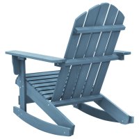 vidaXL Adirondack-Schaukelstuhl Massivholz Tanne Blau