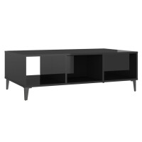 vidaXL Couchtisch Hochglanz-Schwarz 103,5x60x35 cm Holzwerkstoff