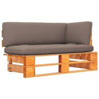 vidaXL Garten-Paletten-Ecksofa Honigbraun...