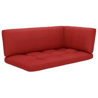 vidaXL 2-Sitzer-Palettensofa mit Kissen Grau Impr&auml;gniertes Kiefernholz