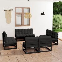 vidaXL 8-tlg. Garten-Lounge-Set mit Kissen Kiefer Massivholz