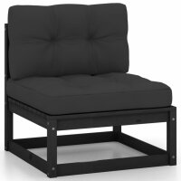 vidaXL 4-Sitzer-Gartensofa mit Kissen Kiefer Massivholz