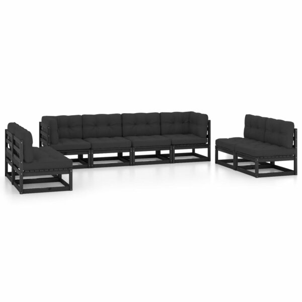 vidaXL 8-tlg. Garten-Lounge-Set mit Kissen Massivholz Kiefer