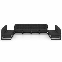 vidaXL 8-tlg. Garten-Lounge-Set mit Kissen Massivholz Kiefer