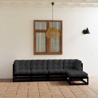 vidaXL 5-tlg. Garten-Lounge-Set mit Kissen Massivholz Kiefer