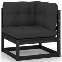 vidaXL 11-tlg. Garten-Lounge-Set mit Kissen Schwarz...