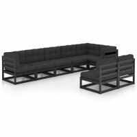 vidaXL 8-tlg. Garten-Lounge-Set mit Kissen Kiefer Massivholz