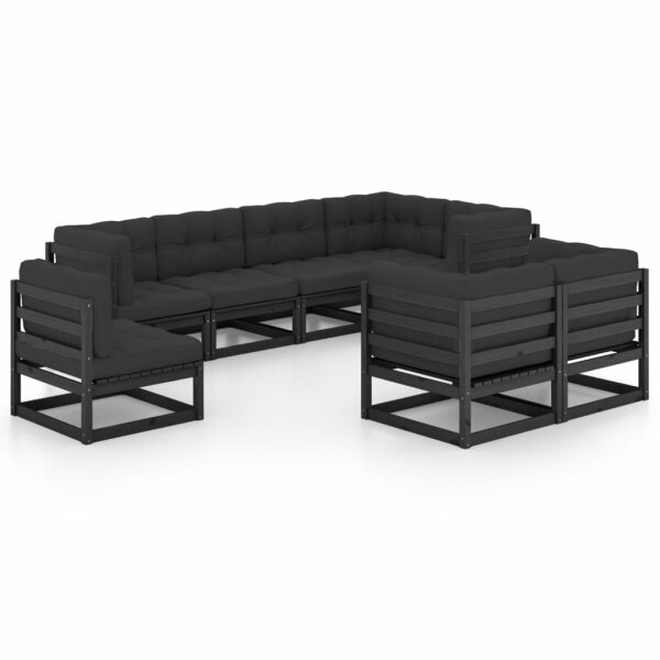 vidaXL 8-tlg. Garten-Lounge-Set mit Kissen Kiefer Massivholz