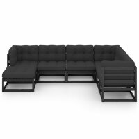 vidaXL 7-tlg. Garten-Lounge-Set mit Kissen Kiefer Massivholz