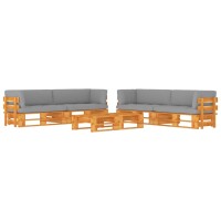 vidaXL 6-tlg. Paletten-Lounge-Set Honigbraun Impr&auml;gniertes Kiefernholz