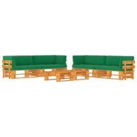 vidaXL 6-tlg. Paletten-Lounge-Set Honigbraun...