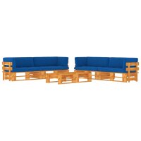 vidaXL 6-tlg. Paletten-Lounge-Set Honigbraun...