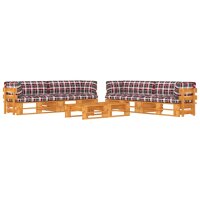 vidaXL 6-tlg. Paletten-Lounge-Set Honigbraun...