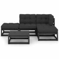 vidaXL 5-tlg. Garten-Lounge-Set mit Kissen Massivholz Kiefer