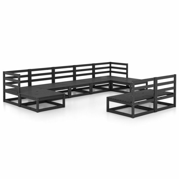 vidaXL 9-tlg. Garten-Lounge-Set Massivholz Kiefer