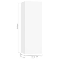 vidaXL 3-tlg. TV-Schrank-Set Wei&szlig; Holzwerkstoff