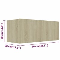 vidaXL 3-tlg. TV-Schrank-Set Sonoma-Eiche Holzwerkstoff