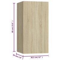 vidaXL TV-Schr&auml;nke 7 Stk. Sonoma-Eiche 30,5x30x60 cm Holzwerkstoff