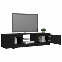 vidaXL TV-Schrank mit LED-Leuchten Schwarz 140x40x35,5 cm