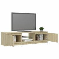 vidaXL TV-Schrank mit LED-Leuchten Sonoma-Eiche 140x40x35,5 cm