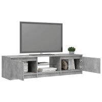 vidaXL TV-Schrank mit LED-Leuchten Betongrau 140x40x35,5 cm