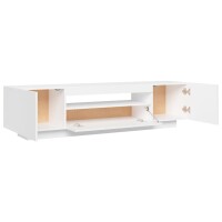 vidaXL TV-Schrank mit LED-Leuchten Wei&szlig; 160x35x40 cm