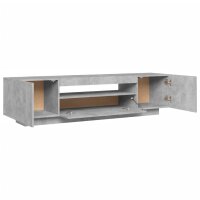 vidaXL TV-Schrank mit LED-Beleuchtung Betongrau 160x35x40 cm