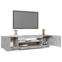 vidaXL TV-Schrank mit LED-Beleuchtung Betongrau 160x35x40 cm