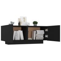 vidaXL TV-Schrank Schwarz 100x35x40 cm Holzwerkstoff