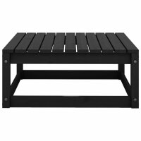 vidaXL 3-tlg. Garten-Lounge-Set Schwarz Massivholz Kiefer