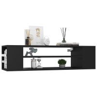 vidaXL TV-H&auml;ngeschrank Schwarz 100x30x26,5 cm Holzwerkstoff