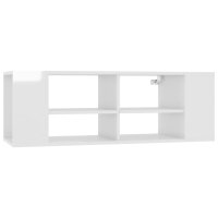 vidaXL TV-Wandschrank Hochglanz-Wei&szlig; 102x35x35 cm Holzwerkstoff