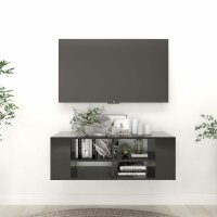 vidaXL TV-Wandschrank Hochglanz-Schwarz 102x35x35 cm Holzwerkstoff