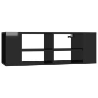 vidaXL TV-Wandschrank Hochglanz-Schwarz 102x35x35 cm Holzwerkstoff