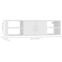 vidaXL Wandregal Weiß 102x30x29 cm Holzwerkstoff