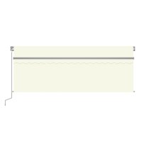 vidaXL Gelenkarmmarkise Einziehbar mit Jalousie 4x3 m Creme