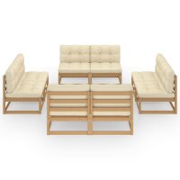 vidaXL 8-tlg. Garten-Lounge-Set mit Kissen Kiefer Massivholz