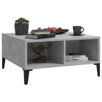vidaXL Couchtisch Betongrau 60x60x30 cm Holzwerkstoff