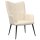vidaXL Relaxsessel mit Hocker Creme Stoff
