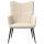 vidaXL Relaxsessel mit Hocker Creme Stoff