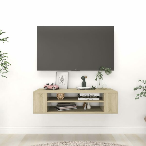 vidaXL TV-H&auml;ngeschrank Sonoma-Eiche 100x30x26,5 cm Holzwerkstoff